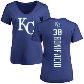 Jorge Bonifacio Women's Kansas City Royals Backer Slim Fit T-Shirt - Royal