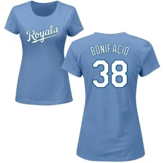 Jorge Bonifacio Women's Kansas City Royals Name & Number T-Shirt - Light Blue