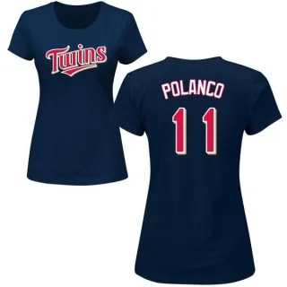 Jorge Polanco Women's Minnesota Twins Name & Number T-Shirt - Navy