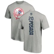 Jorge Posada New York Yankees Backer T-Shirt - Ash