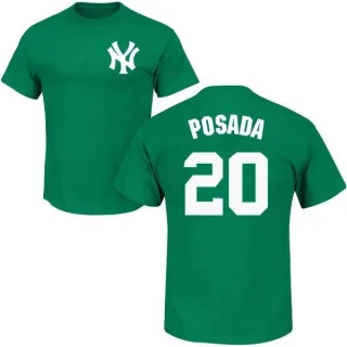 Jorge Posada New York Yankees St. Patrick's Day Name & Number T-Shirt - Green