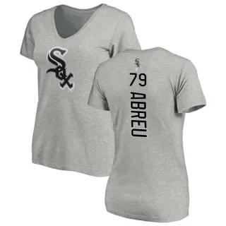 Jose Abreu Women's Chicago White Sox Backer Slim Fit T-Shirt - Ash