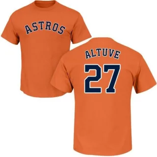 Jose Altuve Houston Astros Name & Number T-Shirt - Orange