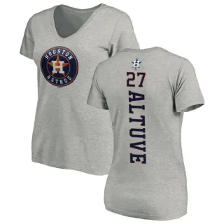 Jose Altuve Women's Houston Astros Backer Slim Fit T-Shirt - Ash