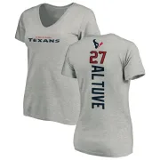 Jose Altuve Women's Houston Texans Backer V-Neck T-Shirt - Ash