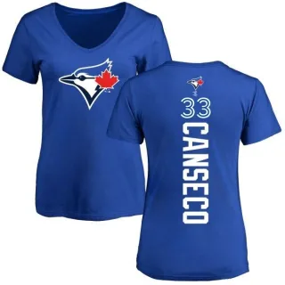 Jose Canseco Women's Toronto Blue Jays Backer Slim Fit T-Shirt - Royal