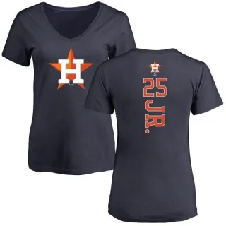 Jose Cruz Jr. Women's Houston Astros Backer Slim Fit T-Shirt - Navy