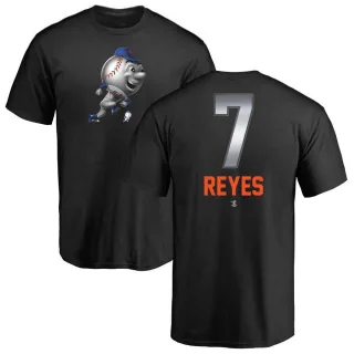 Jose Reyes New York Mets Midnight Mascot T-Shirt - Black