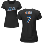 Jose Reyes Women's New York Mets Name & Number T-Shirt - Black