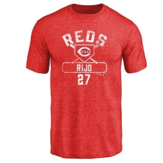 Jose Rijo Cincinnati Reds Base Runner Tri-Blend T-Shirt - Red