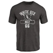 Jose Ruiz Chicago White Sox Base Runner Tri-Blend T-Shirt - Black