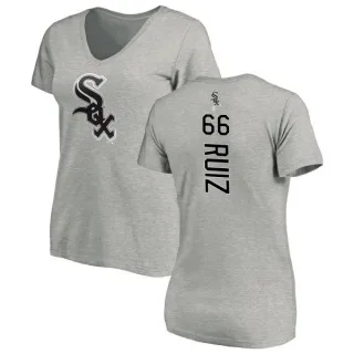 Jose Ruiz Women's Chicago White Sox Backer Slim Fit T-Shirt - Ash