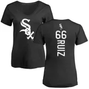 Jose Ruiz Women's Chicago White Sox Backer Slim Fit T-Shirt - Black