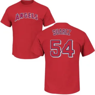 Jose Suarez Los Angeles Angels Name & Number T-Shirt - Red