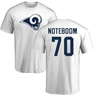 Joseph Noteboom Los Angeles Rams Name & Number Logo T-Shirt - White