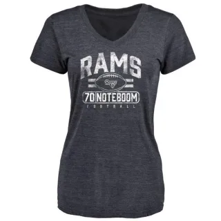 Joseph Noteboom Women's Los Angeles Rams Flanker Tri-Blend T-Shirt - Navy