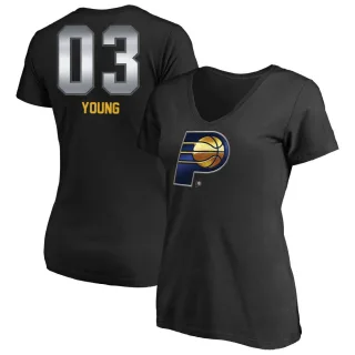 Joseph Young Women's Indiana Pacers Black Midnight Mascot T-Shirt