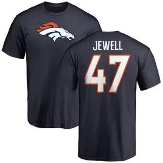 Josey Jewell Denver Broncos Name & Number Logo T-Shirt - Navy
