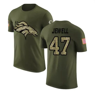 Josey Jewell Denver Broncos Olive Salute to Service Legend T-Shirt