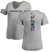 Josey Jewell Women's Denver Broncos Backer V-Neck T-Shirt - Ash