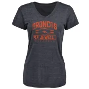 Josey Jewell Women's Denver Broncos Flanker Tri-Blend T-Shirt - Navy