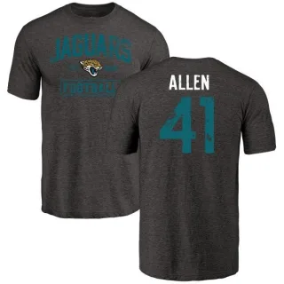 Josh Allen Jacksonville Jaguars Black Distressed Name & Number Tri-Blend T-Shirt