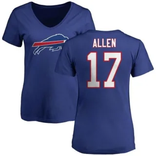 Josh Allen Women's Buffalo Bills Name & Number Logo Slim Fit T-Shirt - Royal