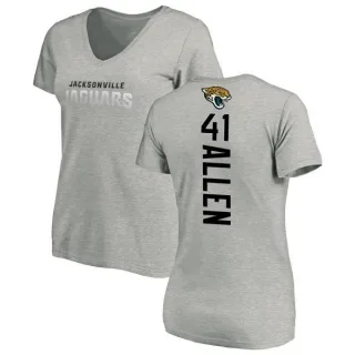 Josh Allen Women's Jacksonville Jaguars Backer V-Neck T-Shirt - Ash