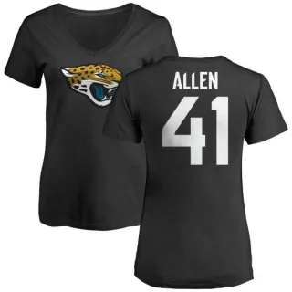 Josh Allen Women's Jacksonville Jaguars Name & Number Logo Slim Fit T-Shirt - Black