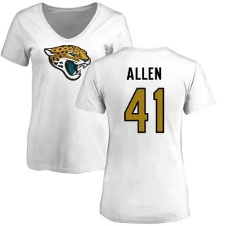 Josh Allen Women's Jacksonville Jaguars Name & Number Logo Slim Fit T-Shirt - White