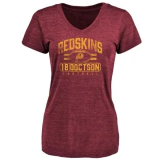 Josh Doctson Women's Washington Redskins Flanker Tri-Blend T-Shirt - Burgundy