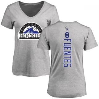 Josh Fuentes Women's Colorado Rockies Backer Slim Fit T-Shirt - Ash