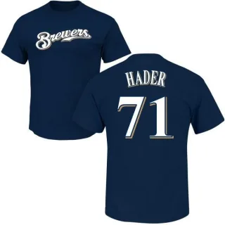 Josh Hader Milwaukee Brewers Name & Number T-Shirt - Navy