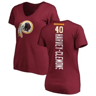 Josh Harvey-Clemons Women's Washington Redskins Backer Slim Fit T-Shirt - Maroon