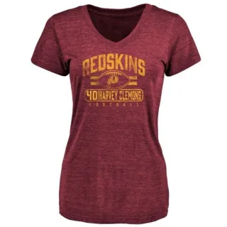 Josh Harvey-Clemons Women's Washington Redskins Flanker Tri-Blend T-Shirt - Burgundy