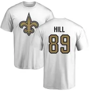 Josh Hill New Orleans Saints Name & Number Logo T-Shirt - White