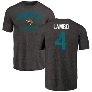 Josh Lambo Jacksonville Jaguars Black Distressed Name & Number Tri-Blend T-Shirt