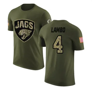 Josh Lambo Jacksonville Jaguars Olive Salute to Service Legend T-Shirt