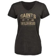 Josh LeRibeus Women's New Orleans Saints Flanker Tri-Blend T-Shirt - Black