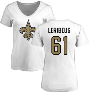 Josh LeRibeus Women's New Orleans Saints Name & Number Logo Slim Fit T-Shirt - White