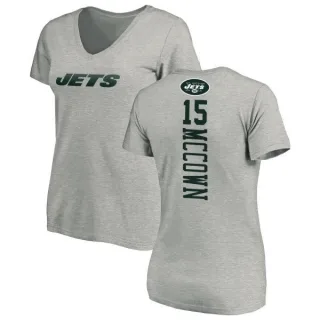 Josh McCown Women's New York Jets Backer V-Neck T-Shirt - Ash