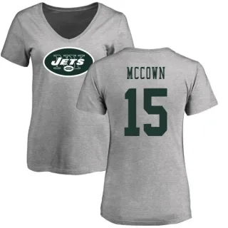 Josh McCown Women's New York Jets Name & Number Logo Slim Fit T-Shirt - Ash