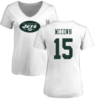 Josh McCown Women's New York Jets Name & Number Logo Slim Fit T-Shirt - White