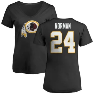 Josh Norman Women's Washington Redskins Name & Number Logo Slim Fit T-Shirt - Black