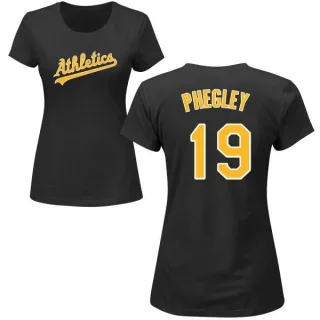 Josh Phegley Women's Oakland Athletics Name & Number T-Shirt - Black