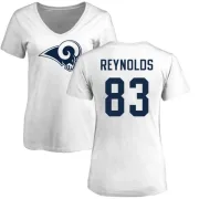 Josh Reynolds Women's Los Angeles Rams Name & Number Logo Slim Fit T-Shirt - White