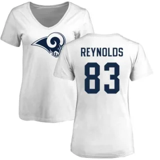 Josh Reynolds Women's Los Angeles Rams Name & Number Logo Slim Fit T-Shirt - White