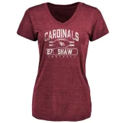 Josh Shaw Women's Arizona Cardinals Flanker Tri-Blend T-Shirt - Maroon