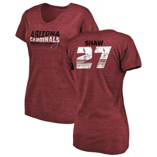 Josh Shaw Women's Arizona Cardinals Retro Tri-Blend V-Neck T-Shirt - Cardinal