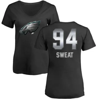 Josh Sweat Women's Philadelphia Eagles Midnight Mascot T-Shirt - Black